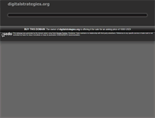 Tablet Screenshot of digitalstrategies.org